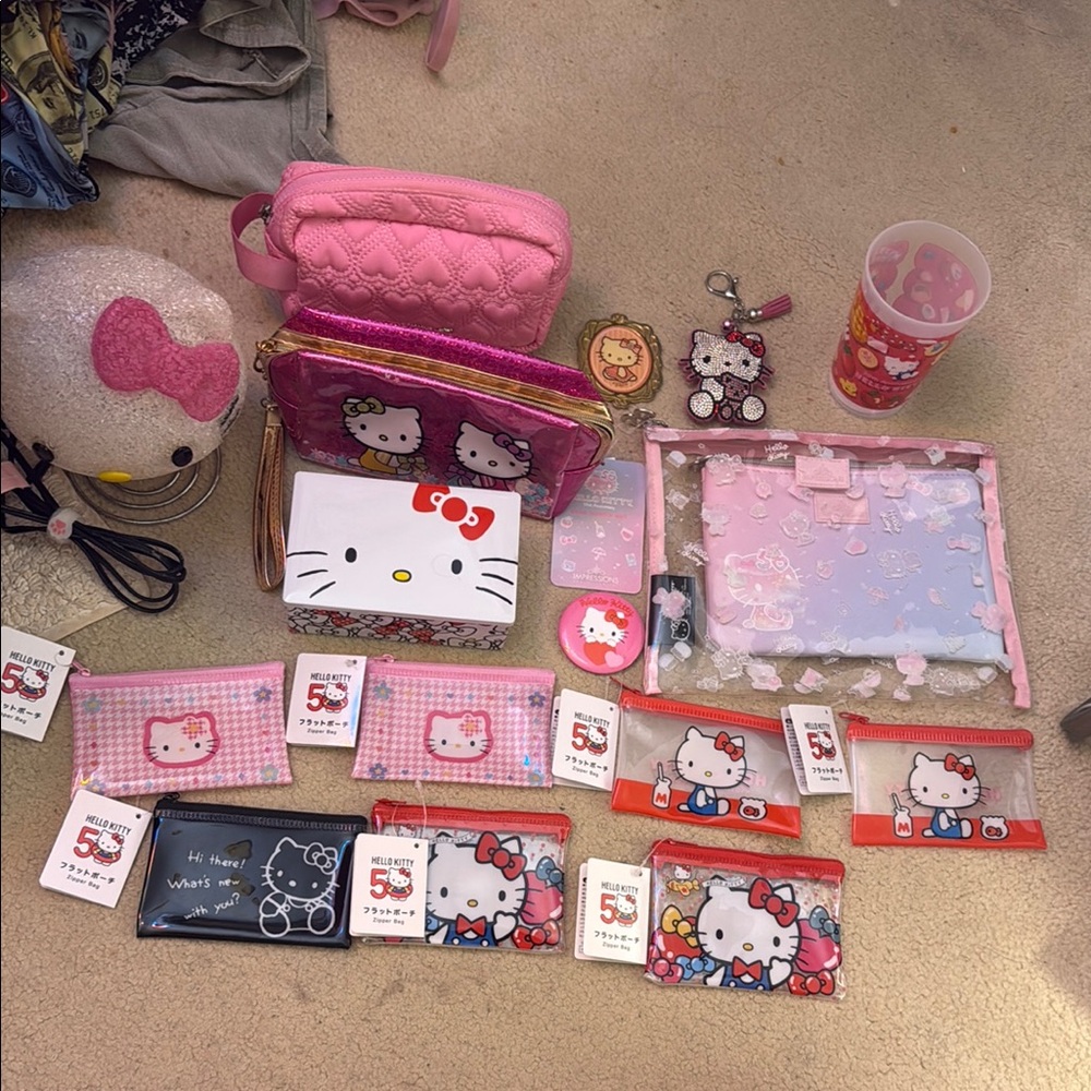 Various Hello Kitty items